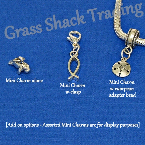 Sterling Silver Mini Flute Playing Kokopelli Facing Left Charm