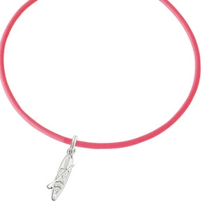 Leather Bracelet or Anklet SUP Sterling Silver Jewelry Pendant Charm Stand Up Paddle Board Tri Fin Racer Model 1008-2248