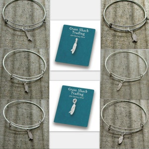 SUP Stand Up Paddleboard Charm 925 Sterling Silver on an Adjustable Bangle Bracelet 2 Sizes for Adult & Kids Surfing Surfer Lake River Ocean
