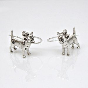 Mexican Chihuahua Sterling Silver Earrings Pet Dog Breed Dangle French Hook Ear Wires 2080 EW