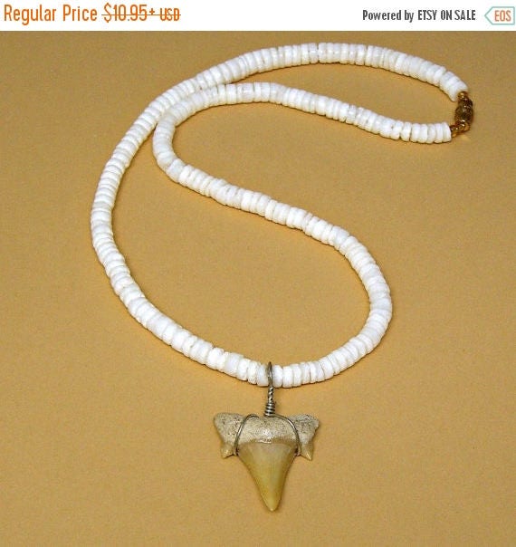 pendants ONE wire wrapped fossil Shark tooth necklace shark teeth,surfer 