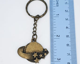 Bronze Galaxy Keychain, Metal Key Ring PC23-KC