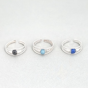 Toe Ring Sterling Silver, with Bead, Girls Women Adjustable TR1, TR2, TR3