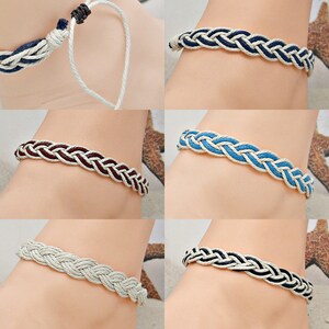 Bracelet or Anklet Adjustable Braided Cord 6 Colors 5200