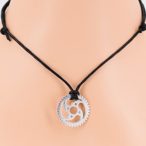 Silber Zahnrad Anhänger verstellbare Schnur Halskette Rad Speiche, Industrie, Steampunk, Mechaniker Schmuck 9001-88L