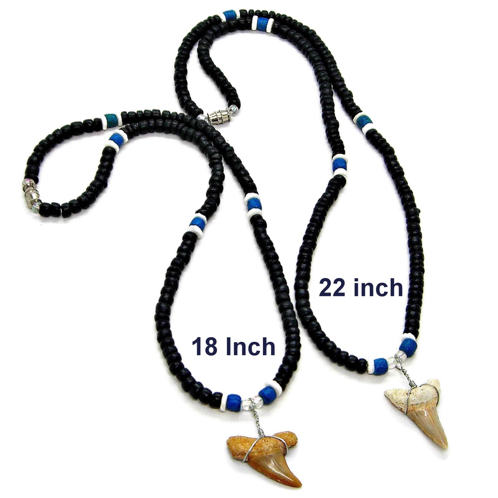 Fossil Lemon Shark Tooth Necklace with Femo Beads – Lowcountry Geologic