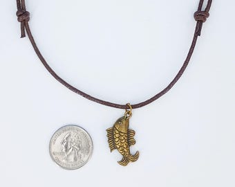 Fish Pendant Necklace Adjustable Sized for Youth to Adults 9001-Carp