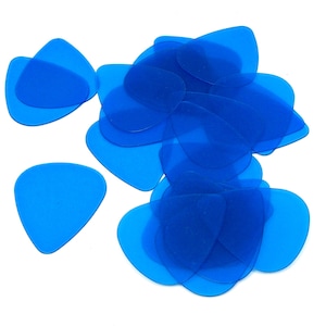Guitar Picks Wholesale Dozen Lots for Music Art or Jewelry projects Transparent Blue 23