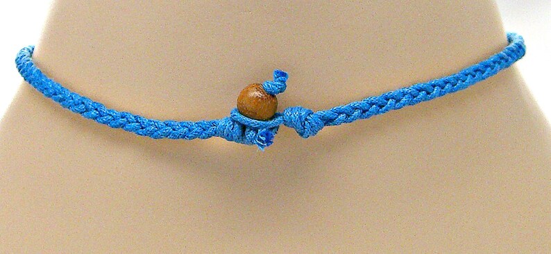 16 Macrame Cowrie Shell Choker Necklace with Wood and Coconut Beads Beach Sea Shells Surfer Girl VSCO 7015