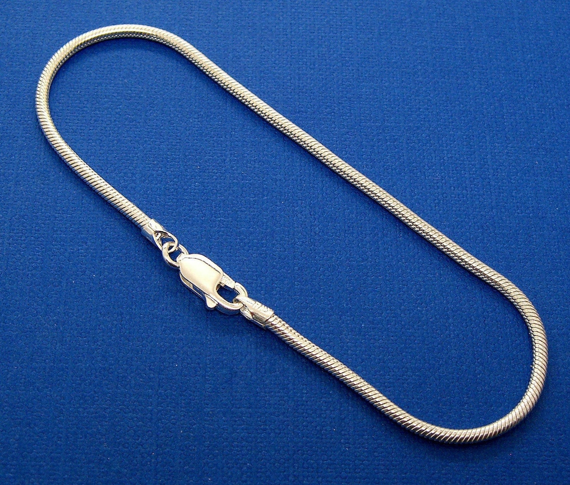 Bracelet 8 Inch Sterling Silver Snake Chain 1.9mm Style 23308 Etsy