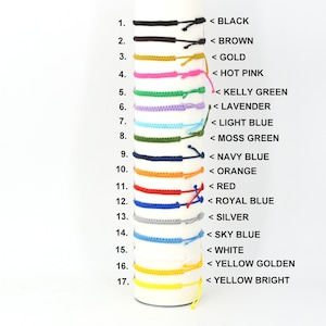 Fish Hook Bracelet Adjustable Braided Cord 5 to 9 Inches Choice of 17 Colors 1017-89 image 3