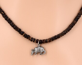 Armadillo Necklace 4-5mm Coconut Beads Choice of Lengths Southwest Jewelry 7053-304