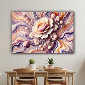 Flower Glass Wall Art, Flower Glass Wall Decor, Tempered Glass Wall Decor Flower, Extra Large Glass Wall Decor, Luxury Floral Glass Wall Art