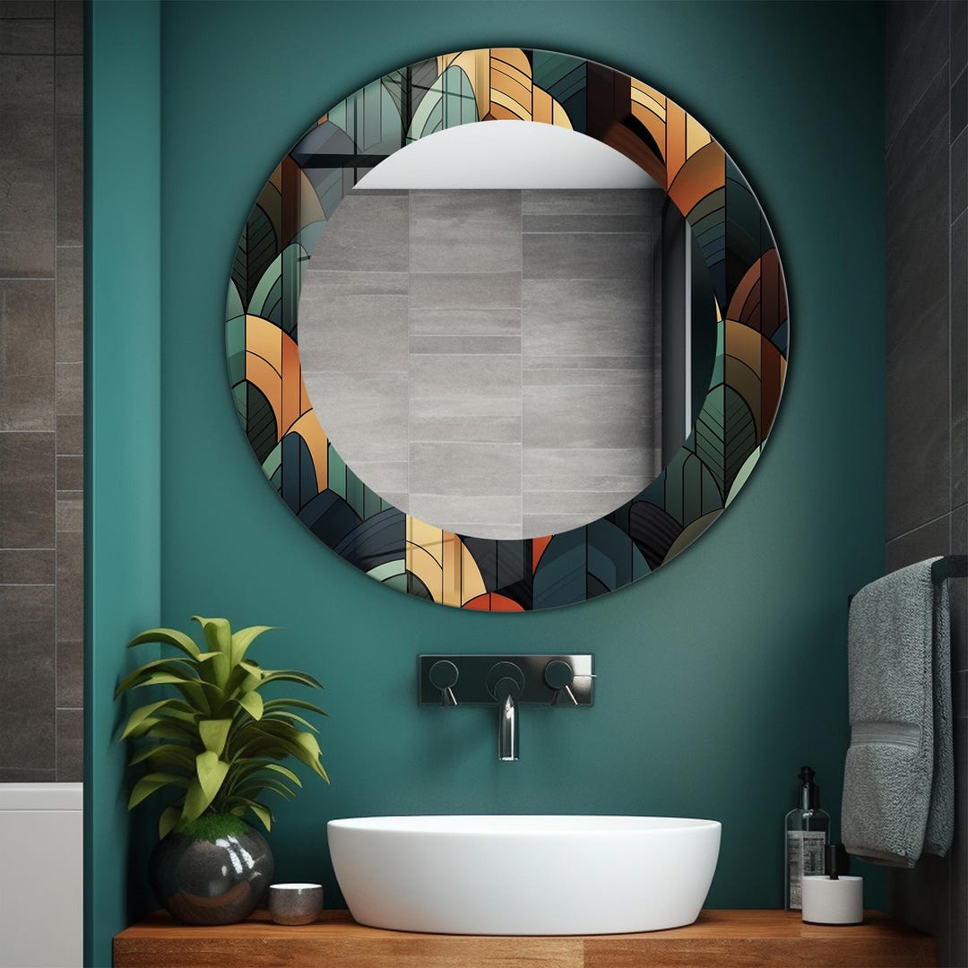 Chic Tempered Glass Mirror Wall Decor Ideal for Bedroom, Bathroom