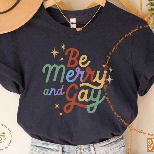 Gay Christmas, Queer Christmas, LGBTQIA, Fruity Christmas, Be Merry and Gay