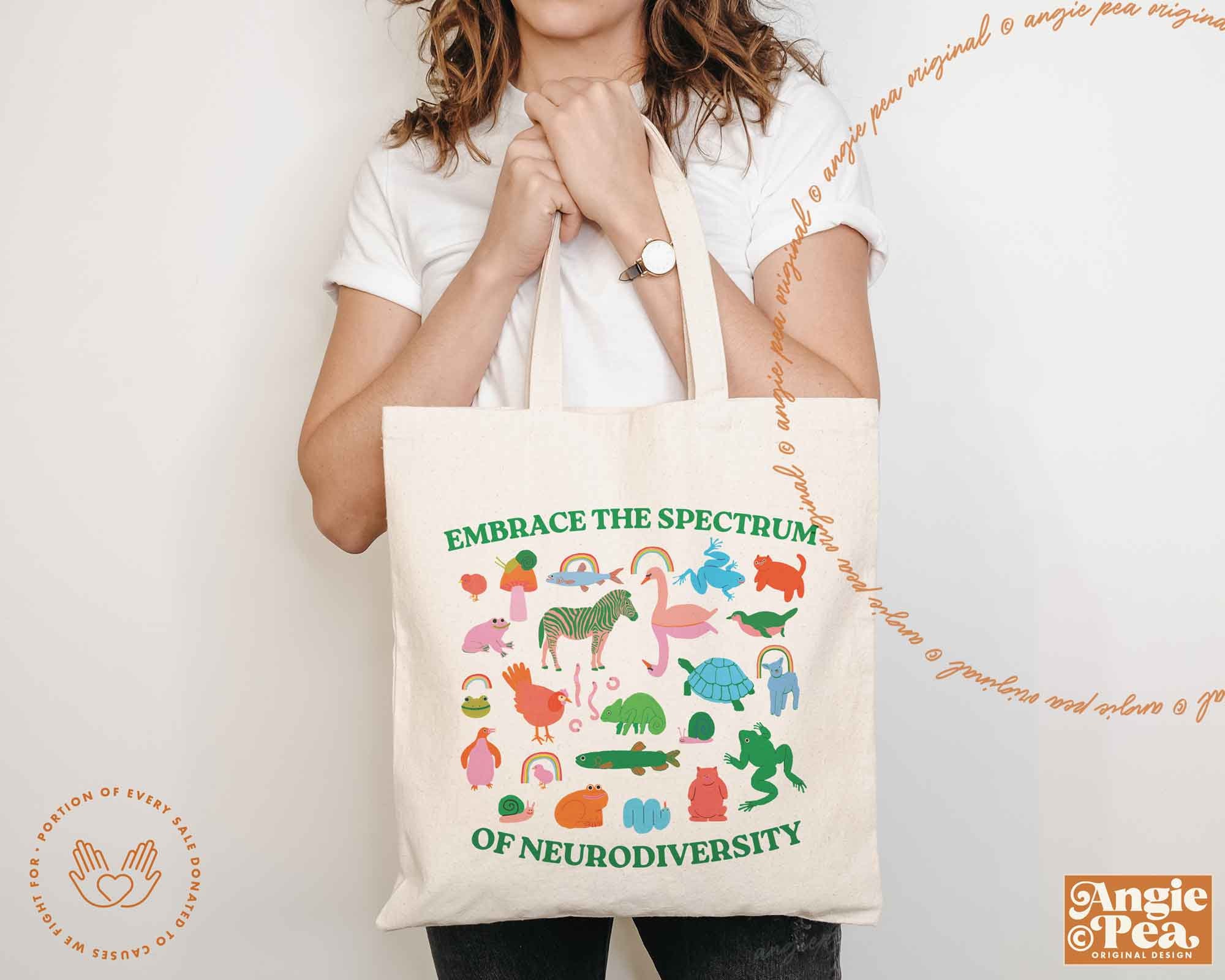 Neurodiversity Tote, Autism Tote, Embrace The Spectrum, SLP Tote, Speech Pathologist, Neurodivergent, Special Ed, Mental Health Tote, SPED