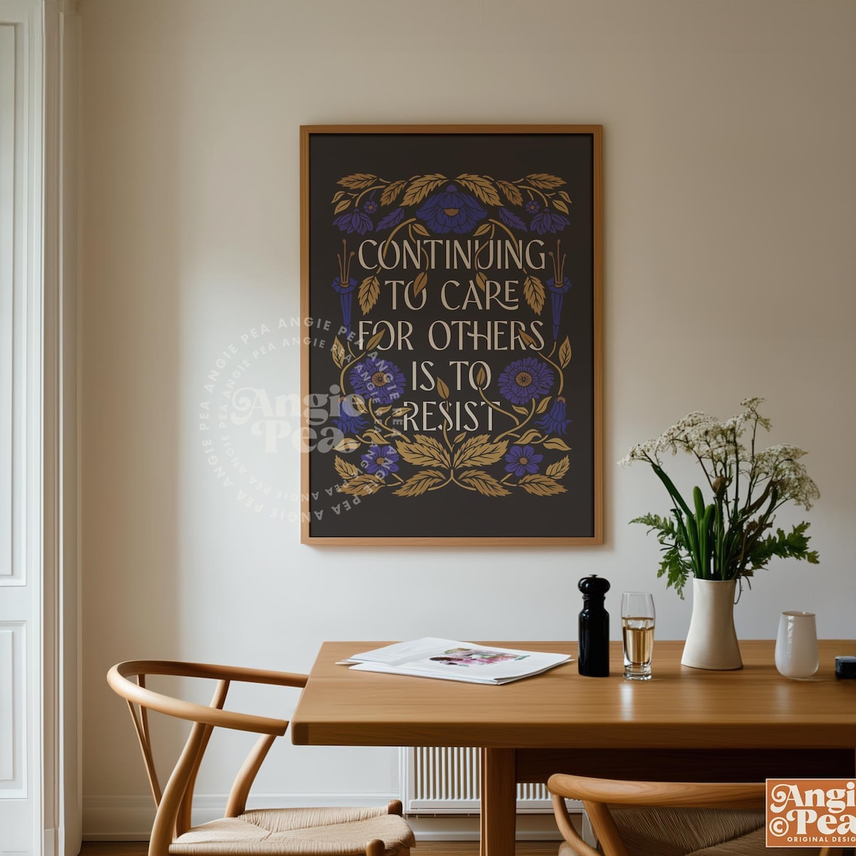 12x18 Empathy Print, Resistance Poster, Human Rights Poster, Feminist Poster, Art Nouveau Print - Etsy