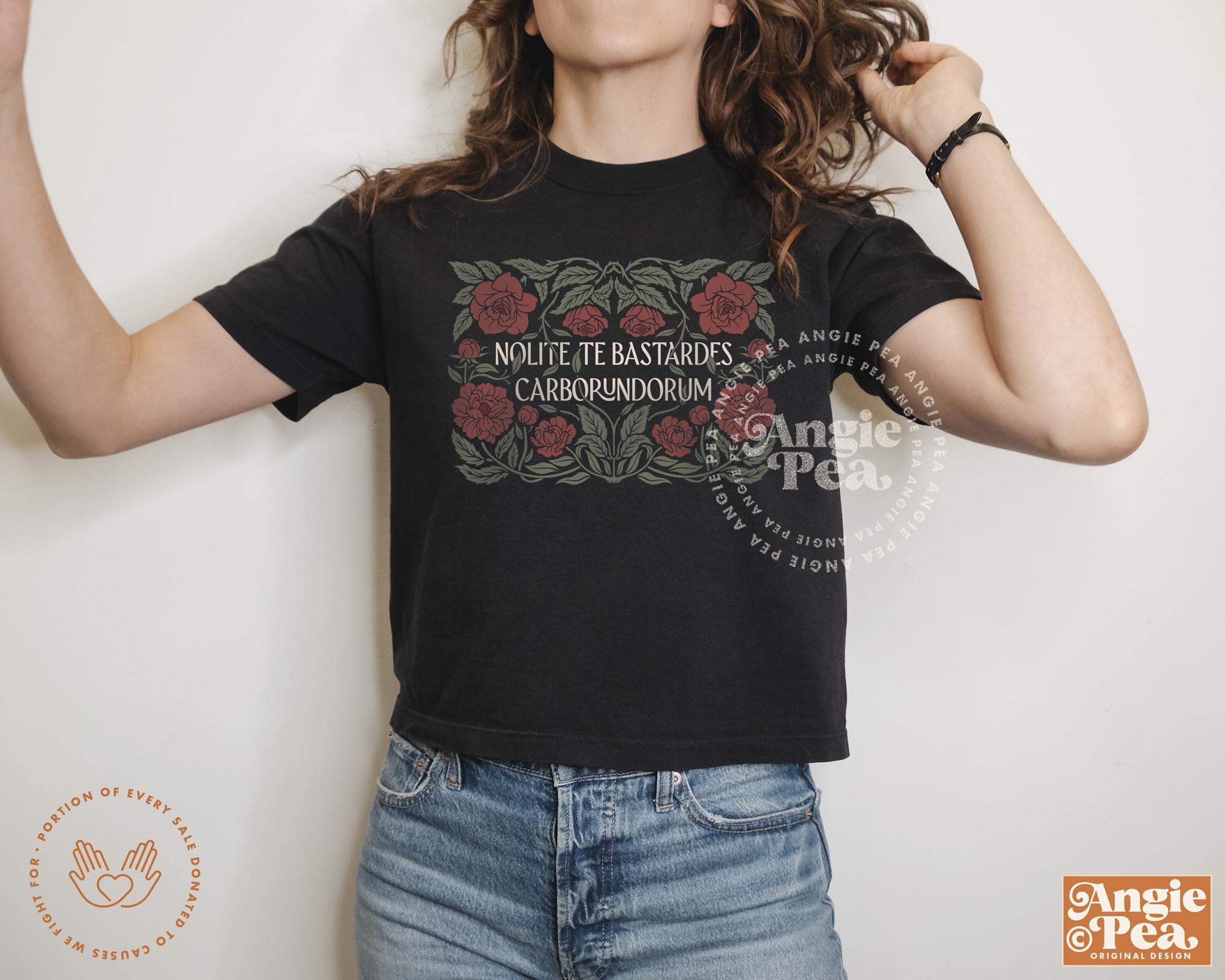 Women's T-Shirts [Out of Print] Margaret Atwood / The Handmaid's Tale Scoop Neck Tee (Black) (Womens) The Handmaid's Tale women's crew neck book cover t-shirt