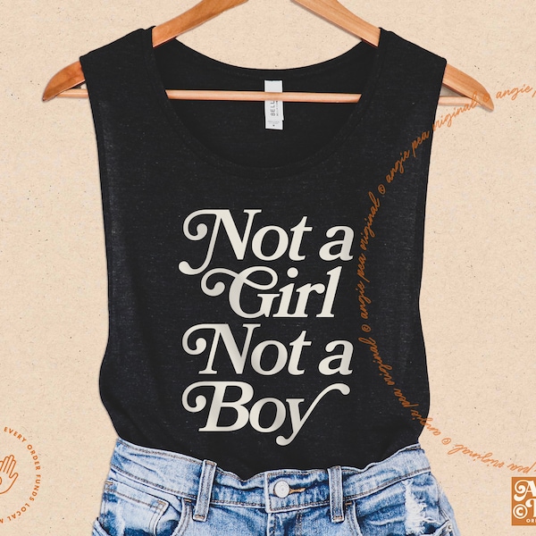 Nonbinary, Nonbinary Pride, Nonbinary Shirt, Tank, Enby Pride, Not a Girl, Not a Boy, Enby Shirt, No Gender, Nature Knows No Binary