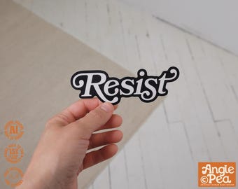 Resist Sticker | Resistance vinyl sticker | dishwasher safe | weather and waterproof
