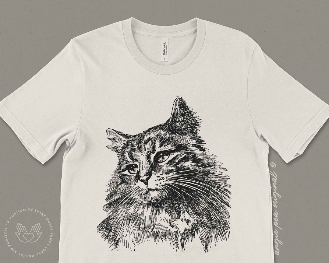 Cat Shirt, Eighties Cat Shirt, 80's Cat Shirt, Oversized Cat