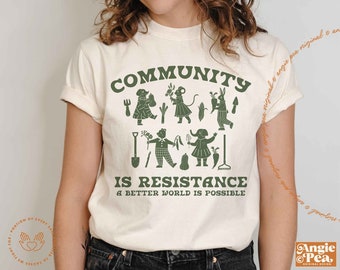 Community is Resistance, Community Garden, Mutual Aid is Resistance, Housing is a Human Right, Abolition