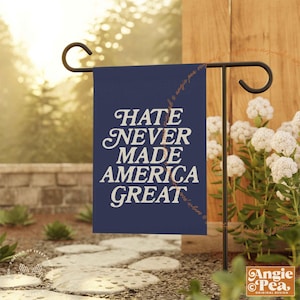Hate Never Made America Great Flag, Kamala Harris Garden Flag, Kamala Harris Merch, Harris Walz Garden Flag, Kamala Harris Flag