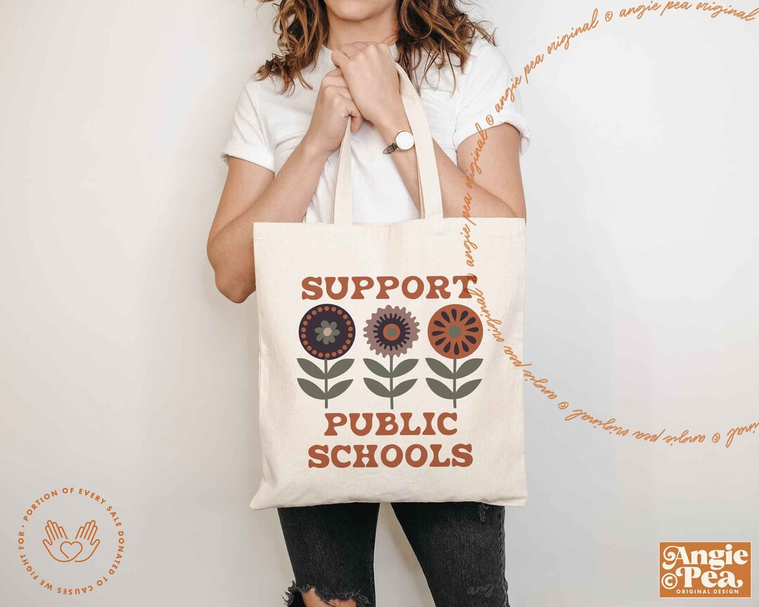 Support Public Schools, Teacher Tote Bag, Teacher Team, Library Tote ...