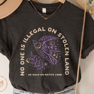 No One is Illegal On Stolen Land, No War But Class War, Eat The Rich, People over Profit Shirt, Anti-Capitalism, Capitalism Kills