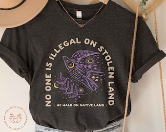 No One is Illegal On Stolen Land, No War But Class War, Eat The Rich, People over Profit Shirt, Anti-Capitalism, Capitalism Kills