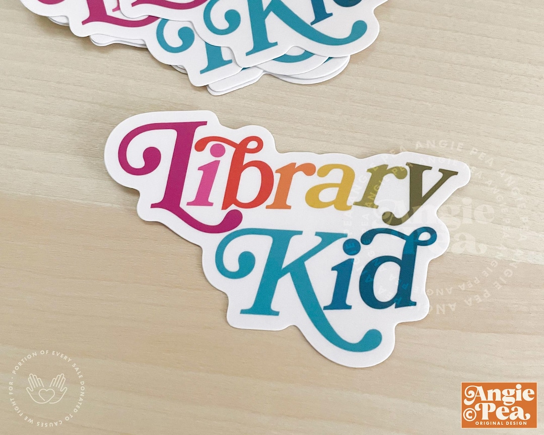 Library Sticker Design Library Sticker, Library Kid, Sticker, Library Lover Vinyl Sticker ...