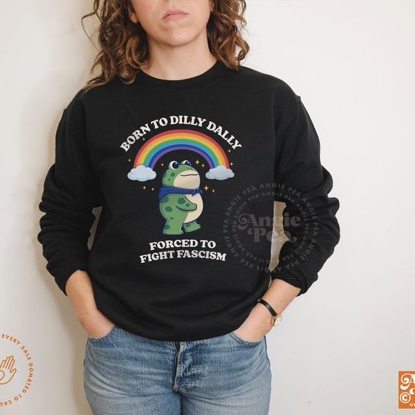 Portland Protest Frog Sweatshirt, Anti-Fascist Frog, Resist Frog Sweatshirt or Hoodie,