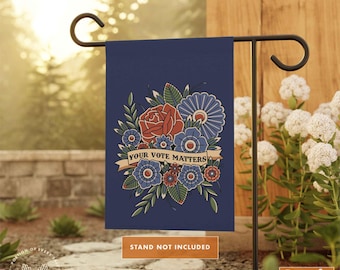 Voting Garden Flag, Your Vote Matters Garden Flag, Vote Blue Garden Flag, Not Going Back Flag, Kamala Harris Garden Flag, Kamala Harris Flag