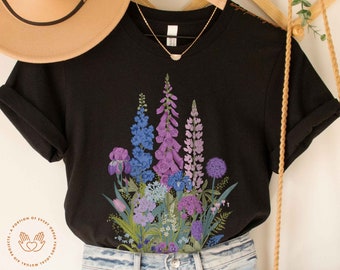 Subtle Bi, Subtle Bisexual, Bi Pride Tank, Sapphic Tank, Sapphic Shirt, WLW, Wildflowers
