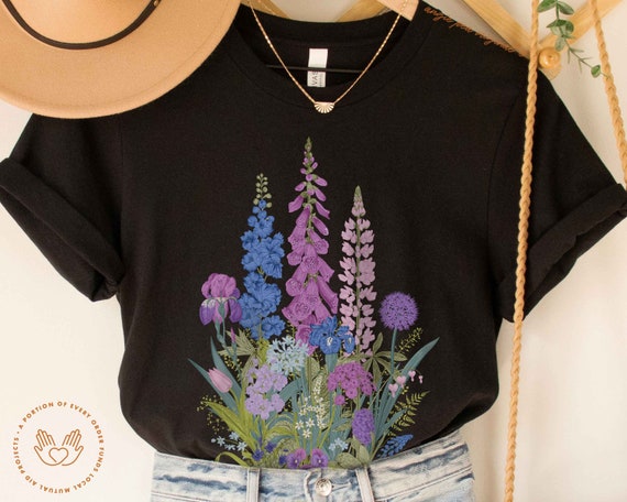 Subtle Bi, Subtle Bisexual, Bi Pride Tank, Sapphic Tank, Sapphic Shirt, WLW, Wildflowers