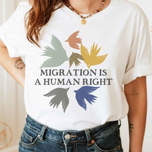 No One is Illegal On Stolen Land, Protect people not borders, Migration is a Human Right, Humane Immigration, People over profit