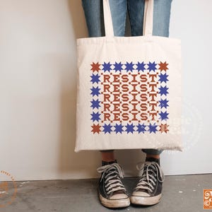 Resist, Resist Tote Bag, Resistance Tote Bag, Feminist Tote, Library Tote