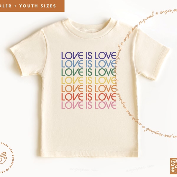 Youth Pride Shirt, Toddler Pride Shirt, Family Pride Shirt, Love is Love, LGBTQ Pride Shirt