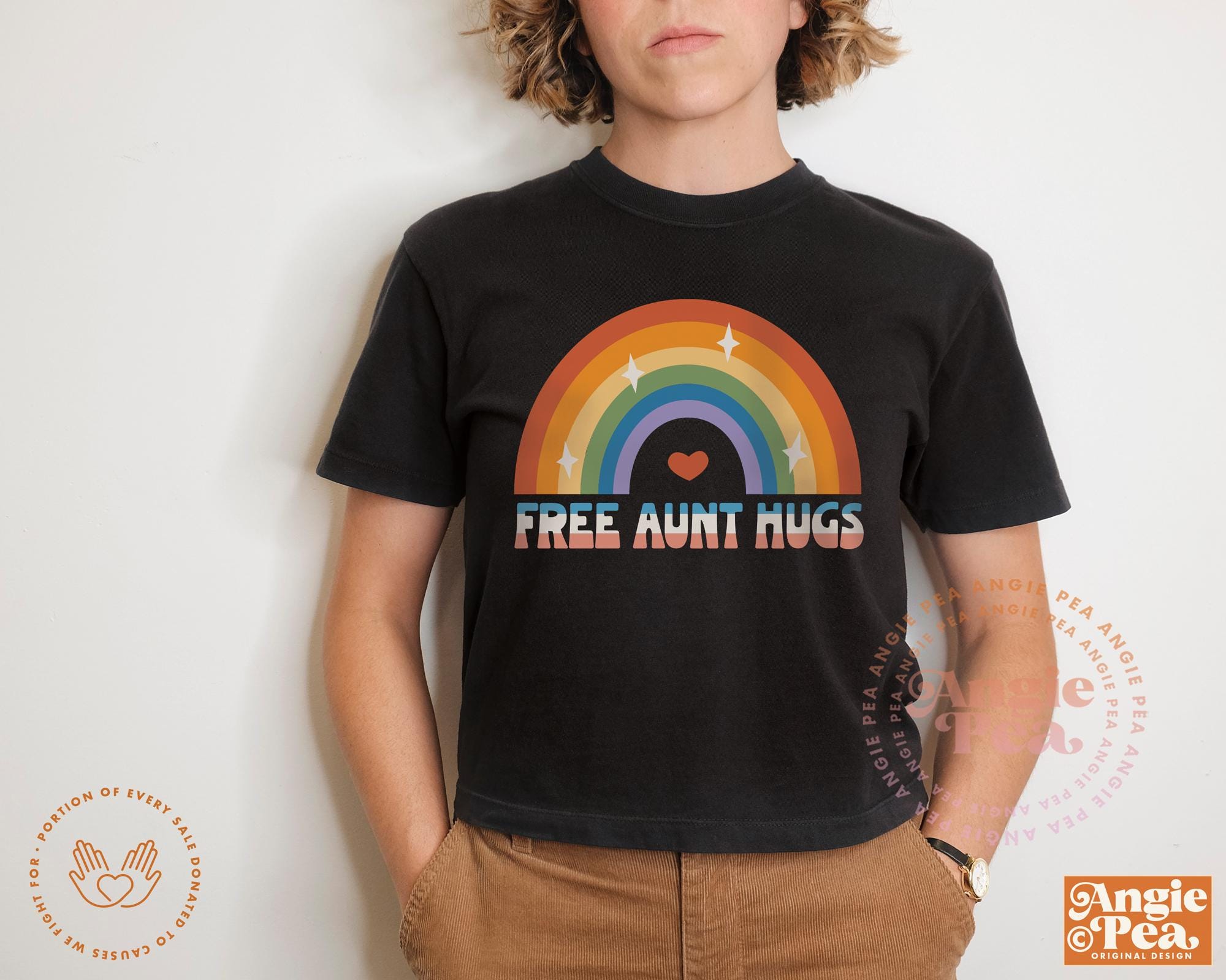 Free Aunt Hugs Boxy Tee, Free Aunt Hugs Tank or T-shirt , LGBTQ