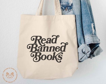 Read Banned Books Tote, Bookish Tote, Voting Tote, Bookish Gift, Reading Tote, Dismantle Systems of Oppression