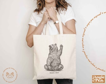 Feminist Tote, I choose the bear, Man or Bear, Men or Bears, Bears Over Men, Bear Tote