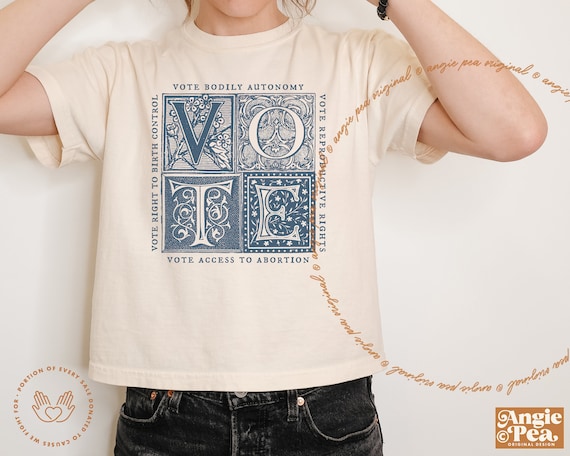 Vote Shirt, Feminist Shirt, Roe V Wade Shirt, Roe Your Vote, Reproductive Rights, Bodily Autonomy, Boxy Crop Top, Comfort Colors