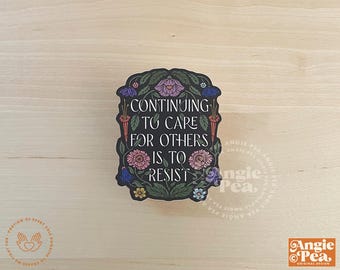 Resist Sticker, Care about Others Sticker Vinyl Sticker | Dishwasher Safe | Waterproof and Weatherproof