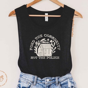 Defund the Police Tank, Social Justice Tank Shirt, Abolition, Power to the People, Leftist Shirt