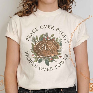 Leftist Shirt, Peace over Profit, People over Power, Leftist Christmas, People Over Profit Shirt, Bread for All And Roses Too, Eat The Rich