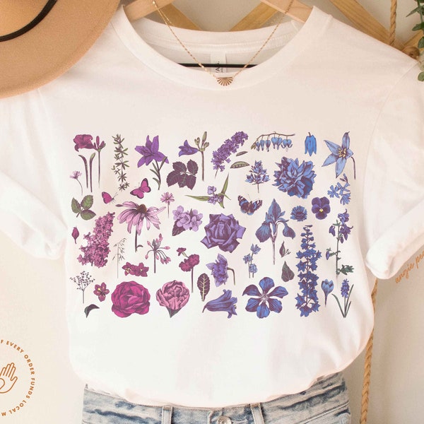 Subtle bi pride, bi pride, bisexual pride, bi flag, wildflower shirt, butterfly