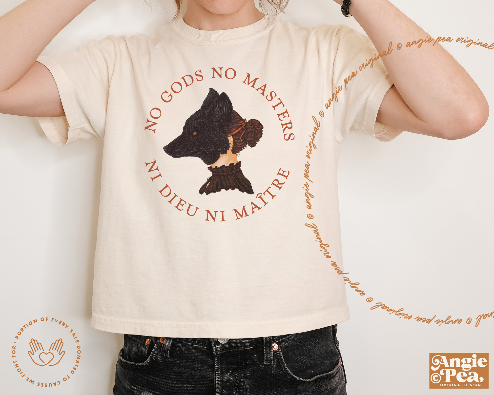 No Gods No Masters, Ni Dieu ni maître, No Kings, Boxy Crop Top, Comfort Colors Crop Top