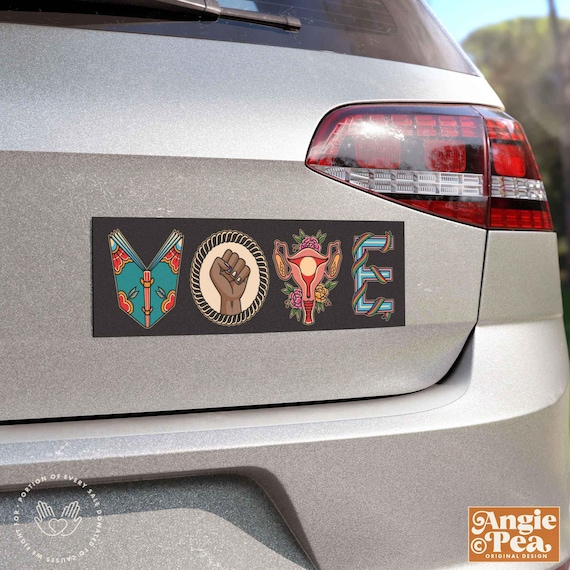 VOTE Car Magnet, Voting Car Magnet, Liberal Magnet, Democrat Magnet, Voting Car Magnet, Kamala Magnet, Kamala Tim Magnet, 10x3 Bumper Magnet