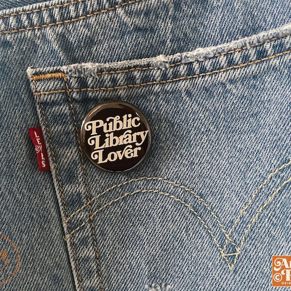 Library Buttons - Etsy
