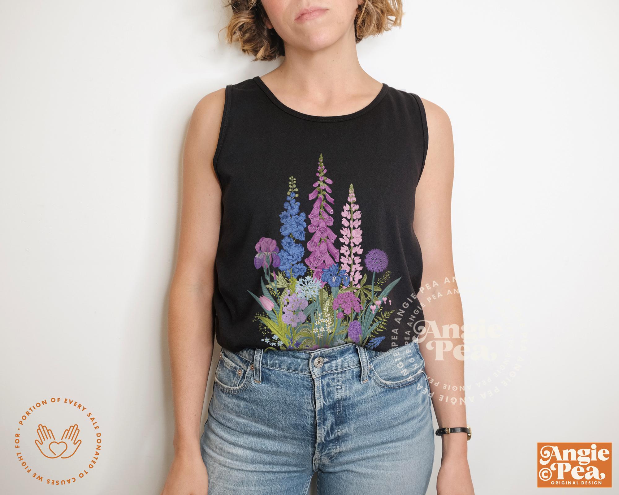 Bi Pride Wildflowers Tank or Shirt, Subtle Bi Pride, Bisexual Pride, Bi Pride Wildflowers, Subtle Bi Pride, Bi Pride Comfort Colors